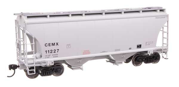 WalthersMainline HO 39' Trinity 3281 2-Bay Covered Hopper - Ready-to-Run -- CEMX #11227