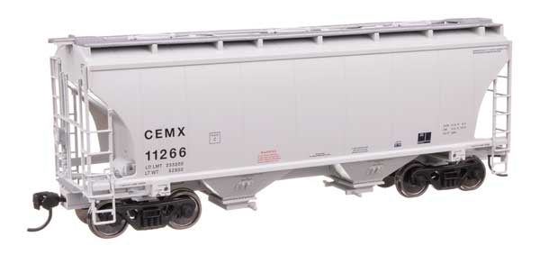 WalthersMainline HO 39' Trinity 3281 2-Bay Covered Hopper - Ready-to-Run -- CEMX #11266