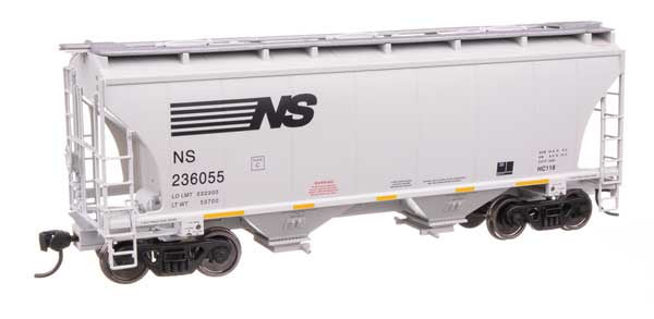WalthersMainline HO 39' Trinity 3281 2-Bay Covered Hopper - Ready-to-Run -- Norfolk Southern (NS) #236055
