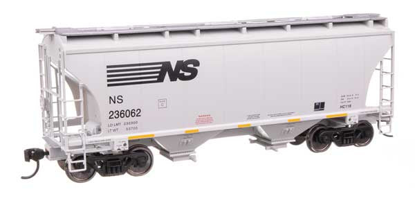 WalthersMainline HO 39' Trinity 3281 2-Bay Covered Hopper - Ready-to-Run -- Norfolk Southern (NS) #236062