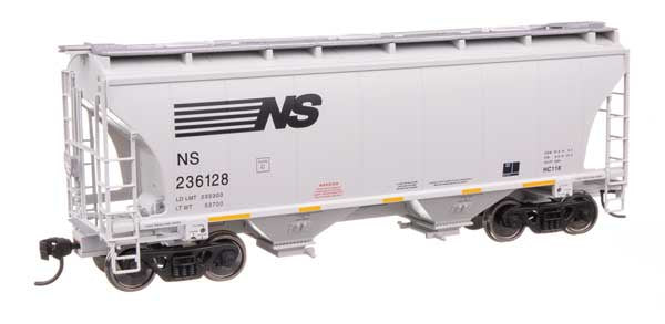 WalthersMainline HO 39' Trinity 3281 2-Bay Covered Hopper - Ready-to-Run -- Norfolk Southern (NS) #236128