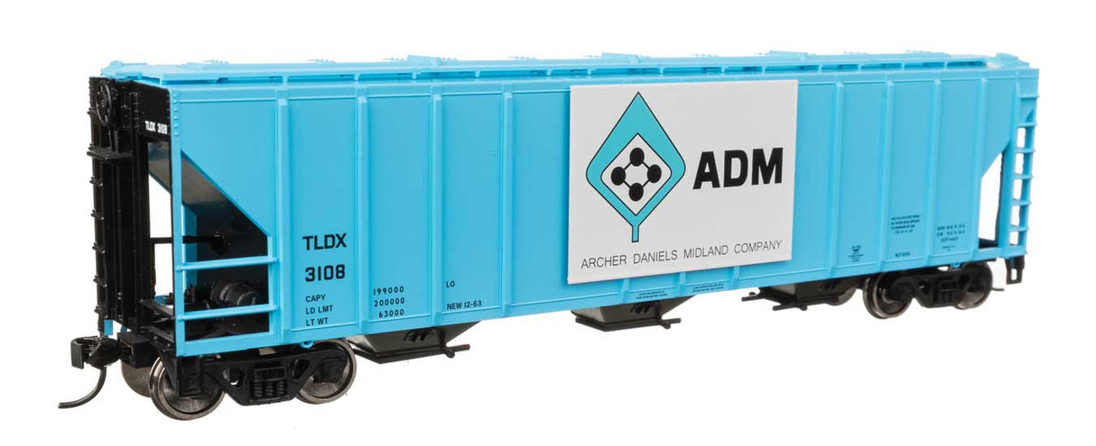 50' Pullman-Standard PS2-CD 4427 3-Bay Covered Hopper - Ready to Run -- Archer-Daniels-Midland #3108