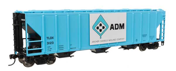 50' Pullman-Standard PS2-CD 4427 3-Bay Covered Hopper - Ready to Run -- Archer - Daniels - Midland #3123