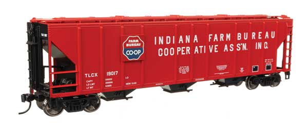 50' Pullman-Standard PS2-CD 4427 3-Bay Covered Hopper - Ready to Run -- Indiana Farm Bureau TLCX #19017