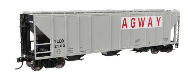 50' Pullman-Standard PS2-CD 4427 3-Bay Covered Hopper - Ready to Run -- Agway TLDX #2963
