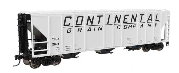 50' Pullman-Standard PS2-CD 4427 3-Bay Covered Hopper - Ready to Run -- Continental Grain Co TLDX #2624