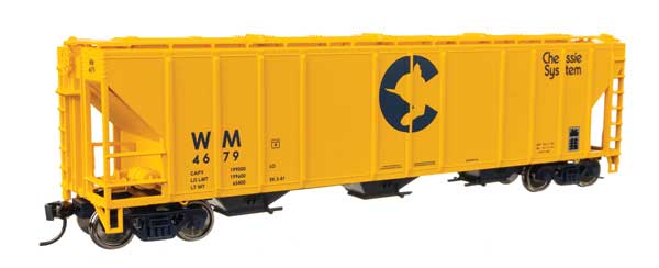 50' Pullman-Standard PS2-CD 4427 3-Bay Covered Hopper - Ready to Run -- Western Maryland #4679