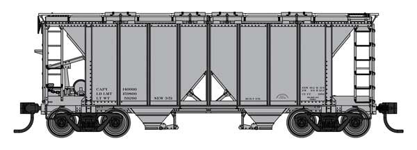 WalthersMainline HO ACF 1958 Cu Ft Covered Hopper - Ready to Run -- Data Only