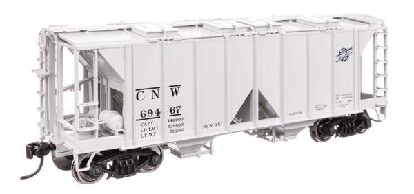 WalthersMainline HO ACF 1958 Cu Ft Covered Hopper - Ready to Run -- Chicago & North Western (C&NW) #69467