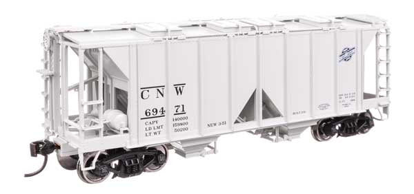 WalthersMainline HO ACF 1958 Cu Ft Covered Hopper - Ready to Run -- Chicago & North Western (C&NW) #69471