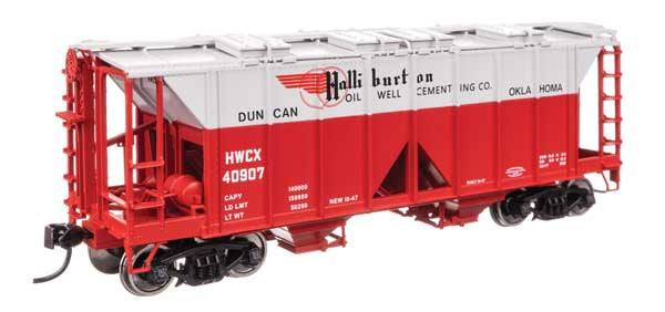 WalthersMainline HO ACF 1958 Cu Ft Covered Hopper - Ready to Run -- Halliburton HWCX #40907