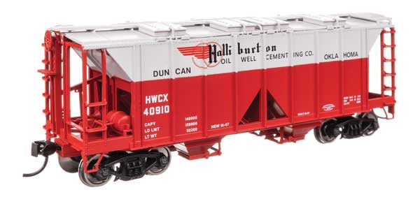 WalthersMainline HO ACF 1958 Cu Ft Covered Hopper - Ready to Run -- Halliburton HWCX #40910