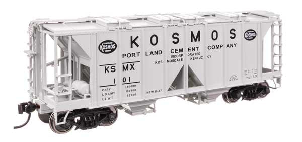 WalthersMainline HO ACF 1958 Cu Ft Covered Hopper - Ready to Run -- Kosmos Cement KSMX #101