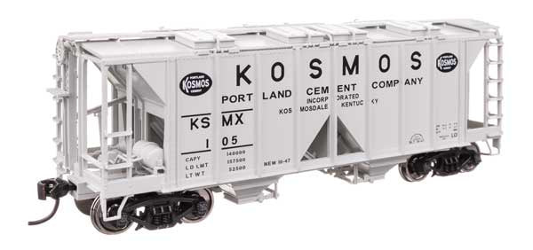 WalthersMainline HO ACF 1958 Cu Ft Covered Hopper - Ready to Run -- Kosmos Cement KSMX #105