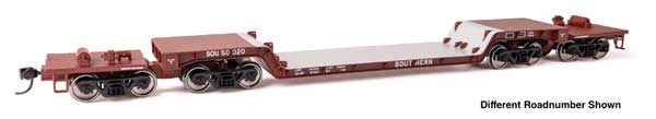WalthersMainline HO 81' 8-Axle Depressed Center Flatcar - Ready to Run -- Southern #50030