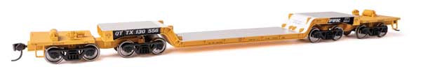 WalthersMainline HO 81' 8-Axle Depressed Center Flatcar - Ready to Run -- TTX QTTX #130556