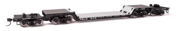 WalthersMainline HO 81' 8-Axle Depressed Center Flatcar - Ready to Run -- Pittsburgh & Lake Erie (P&LE) #979