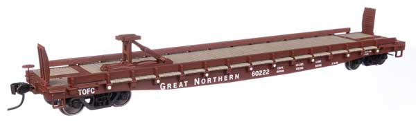 WalthersMainline HO 53' GSC Piggyback Service Flatcar - Ready to Run -- Great Northern #60222