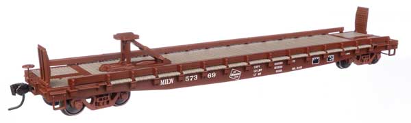 WalthersMainline HO 53' GSC Piggyback Service Flatcar - Ready to Run -- Milwaukee Road #57369