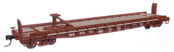 WalthersMainline HO 53' GSC Piggyback Service Flatcar - Ready to Run -- Milwaukee Road #57372