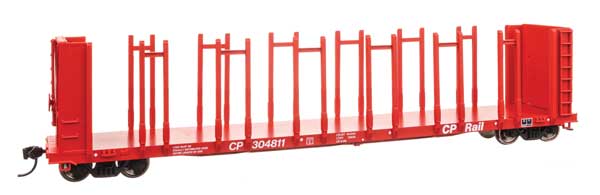 WalthersMainline HO 63' Pulpwood Flatcar - Ready to Run -- Canadian Pacific #304811