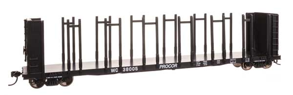 WalthersMainline HO 63' Pulpwood Flatcar - Ready to Run -- Wisconsin Central #38005