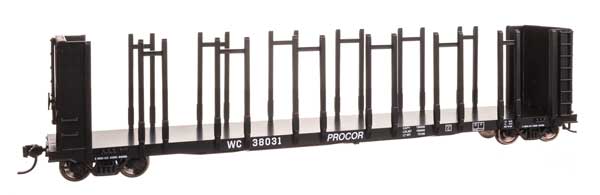 WalthersMainline HO 63' Pulpwood Flatcar - Ready to Run -- Wisconsin Central #38031