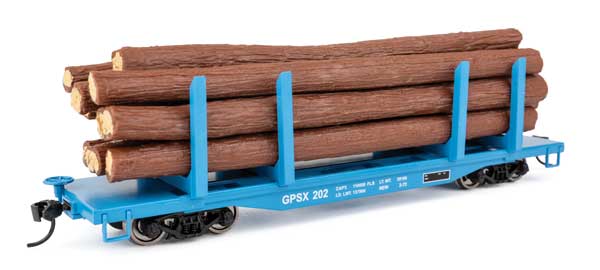 WalthersMainline HO 45' Logging Flatcar - Ready to Run -- Georgia Pacific #202