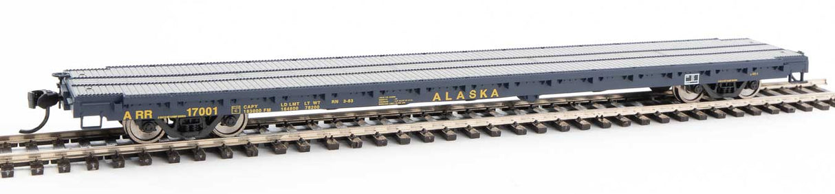 Walthers Mainline 60' Pullman-Standard Flatcar - Ready to Run -- Alaska Railroad #17001 - 910-5355