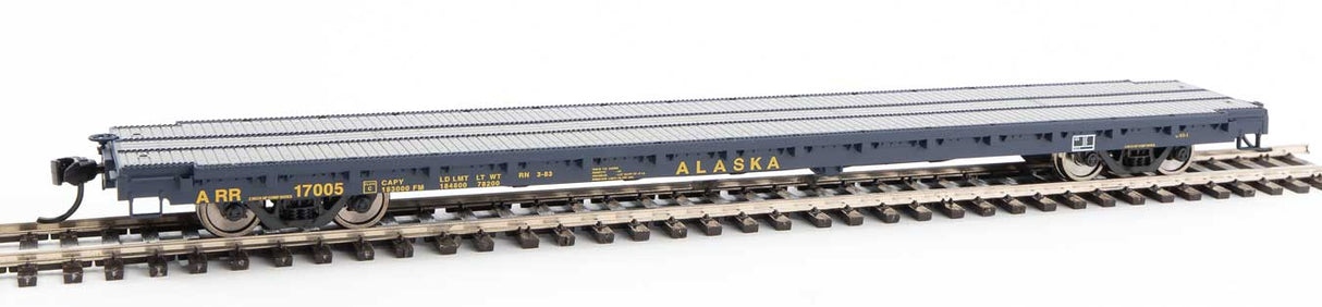 Walthers Mainline 60' Pullman-Standard Flatcar - Ready to Run -- Alaska Railroad #17005 - 910-5356