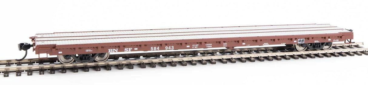 Walthers Mainline 60' Pullman-Standard Flatcar - Ready to Run -- BNSF Railway #584943 - 910-5359