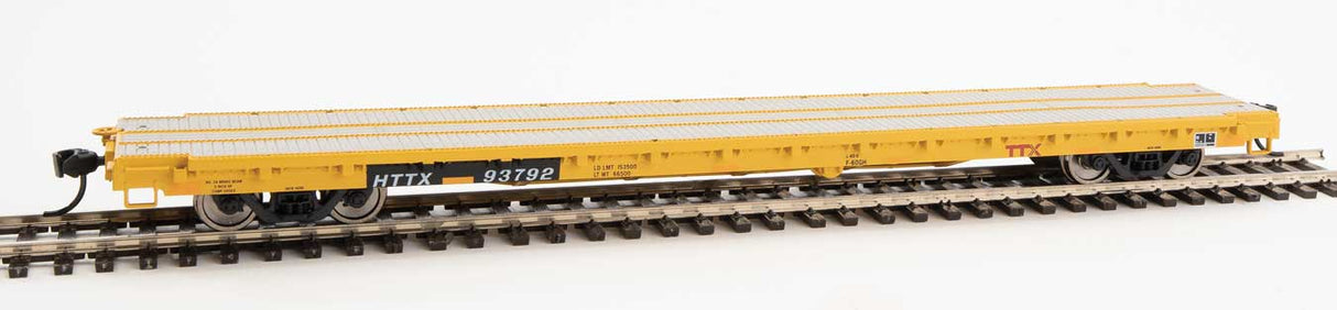Walthers Mainline 60' Pullman-Standard Flatcar - Ready to Run -- TTX HTTX #93792 (Heavy duty loading) - 910-5363