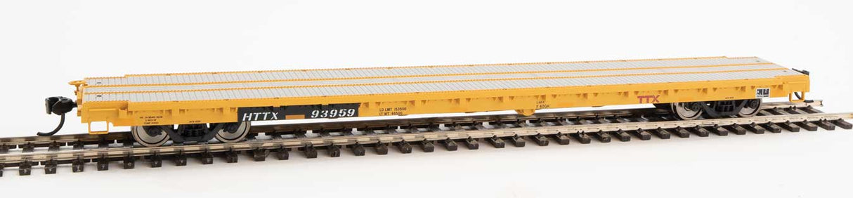 Walthers Mainline 60' Pullman-Standard Flatcar - Ready to Run -- TTX HTTX #93959 (Heavy duty loading) - 910-5366