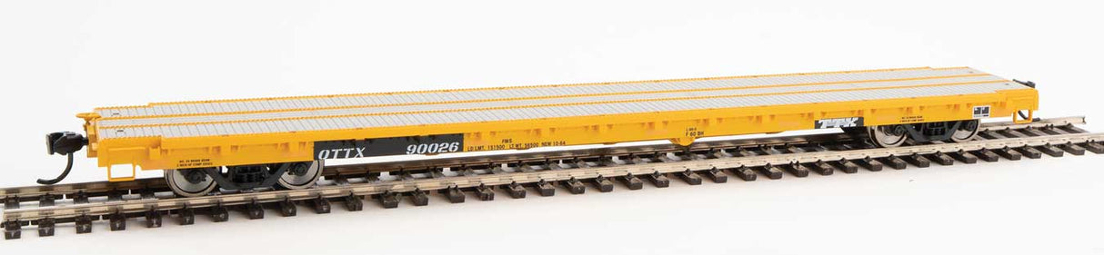 Walthers Mainline 60' Pullman-Standard Flatcar - Ready to Run -- TTX OTTX #90026 (Farm machinery service) - 910-5372