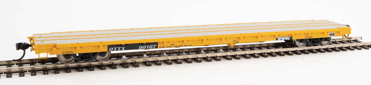 Walthers Mainline 60' Pullman-Standard Flatcar - Ready to Run -- TTX OTTX #90167 (Farm machinery service) - 910-5373