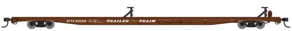 Walthers Mainline HO 85' General American G85 Flatcar - Ready to Run -- GTTX (Brown) #300316 - 910-5515