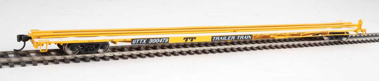 Walthers Mainline HO 85' General American G85 Flatcar - Ready to Run -- GTTX (Yellow) #300479 - 910-5520