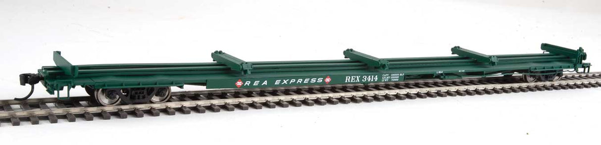 Walthers Mainline 85' General American G85 Flatcar - Ready to Run -- Railway Express Agency #3414 - 910-5528