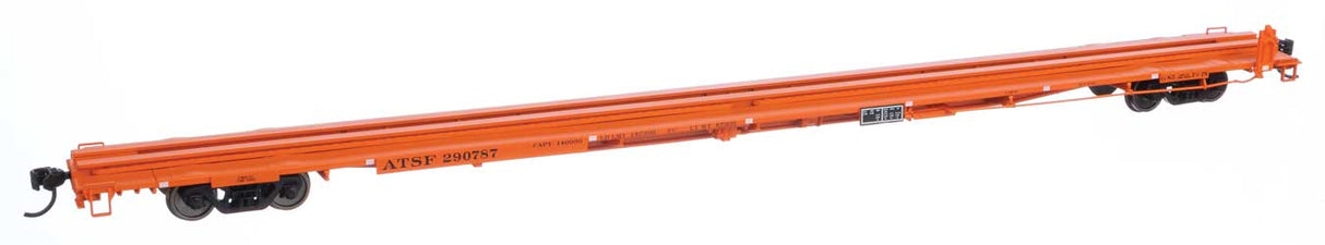 Walthers Mainline 85' General American G85 Flatcar - Ready to Run -- Santa Fe #290787 - 910-5549