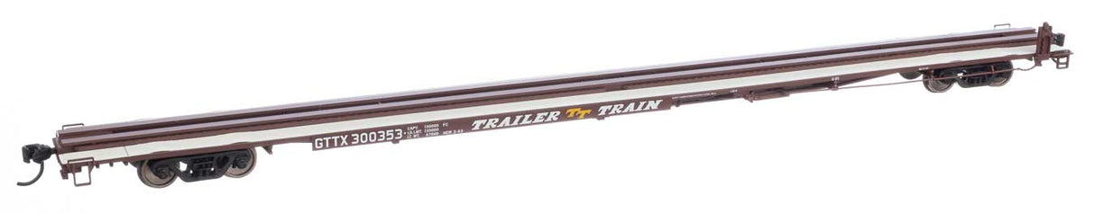 Walthers Mainline 85' General American G85 Flatcar - Ready to Run -- GTTX (Brown) #300353 - 910-5552