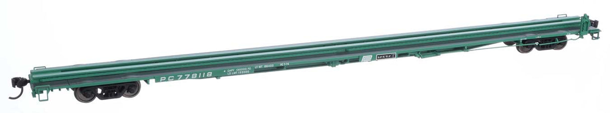 Walthers Mainline 85' General American G85 Flatcar - Ready to Run -- Penn Central #778118 - 910-5560
