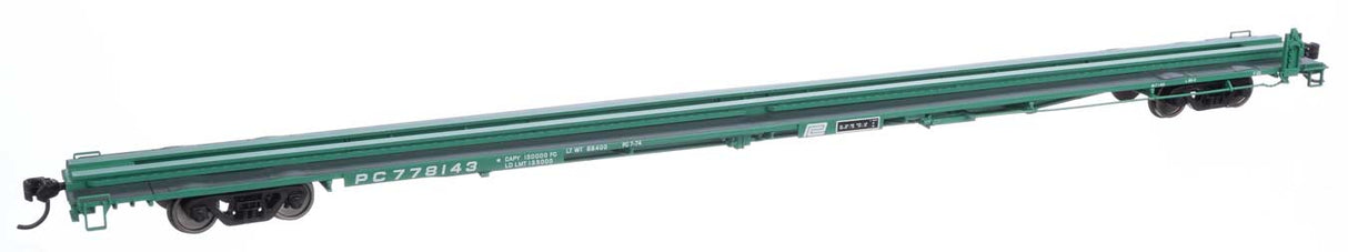 Walthers Mainline 85' General American G85 Flatcar - Ready to Run -- Penn Central #778143 - 910-5562