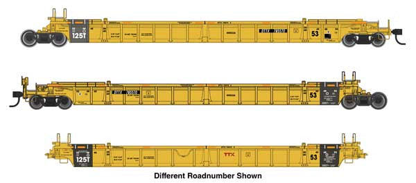 WalthersMainline HO NSC Articulated 3-Unit 53' Well Car - Ready-to-Run -- TTX #785786