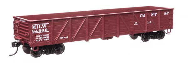 WalthersMainline HO 40' 50-Ton Drop Bottom Gondola - Ready to Run -- Milwaukee Road #84969