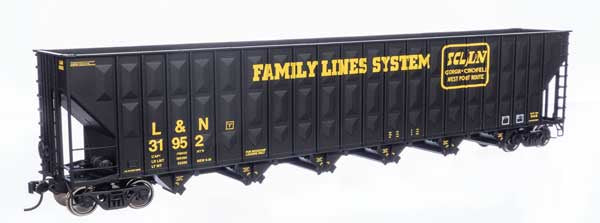 WalthersMainline HO Greenville 7,000 Cubic Foot Wood Chip Hopper - Ready to Run -- Louisville & Nashville #31952