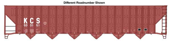 WalthersMainline HO 73' Greenville 7,000 Cubic Foot Wood Chip Hopper - Ready to Run -- Kansas City Southern #504131