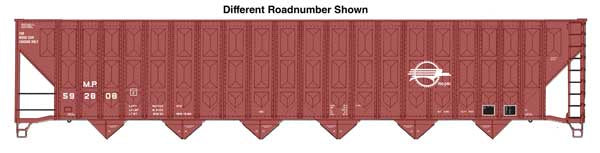 WalthersMainline HO 73' Greenville 7,000 Cubic Foot Wood Chip Hopper - Ready to Run -- Missouri Pacific #592985