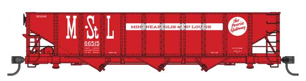 WalthersMainline HO 70-Ton AAR 3-Bay Open Hopper - Ready to Run -- Minneapolis & St. Louis #66515