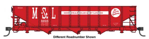 WalthersMainline HO 70-Ton AAR 3-Bay Open Hopper - Ready to Run -- Minneapolis & St. Louis #66743