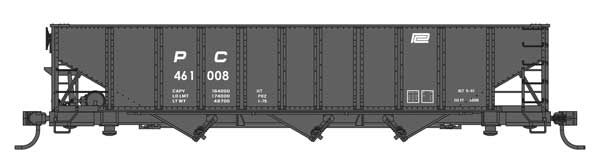 WalthersMainline HO 70-Ton AAR 3-Bay Open Hopper - Ready to Run -- Penn Central #461008